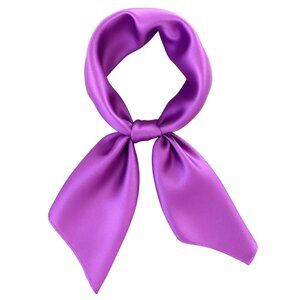 Lilac Purple Satin Scarf 19x19, Western Cowboy Cowgirl Bandana, Boho Coastal Ran